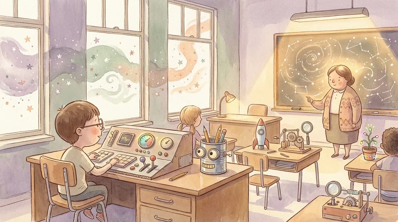 Illustration for focus at school