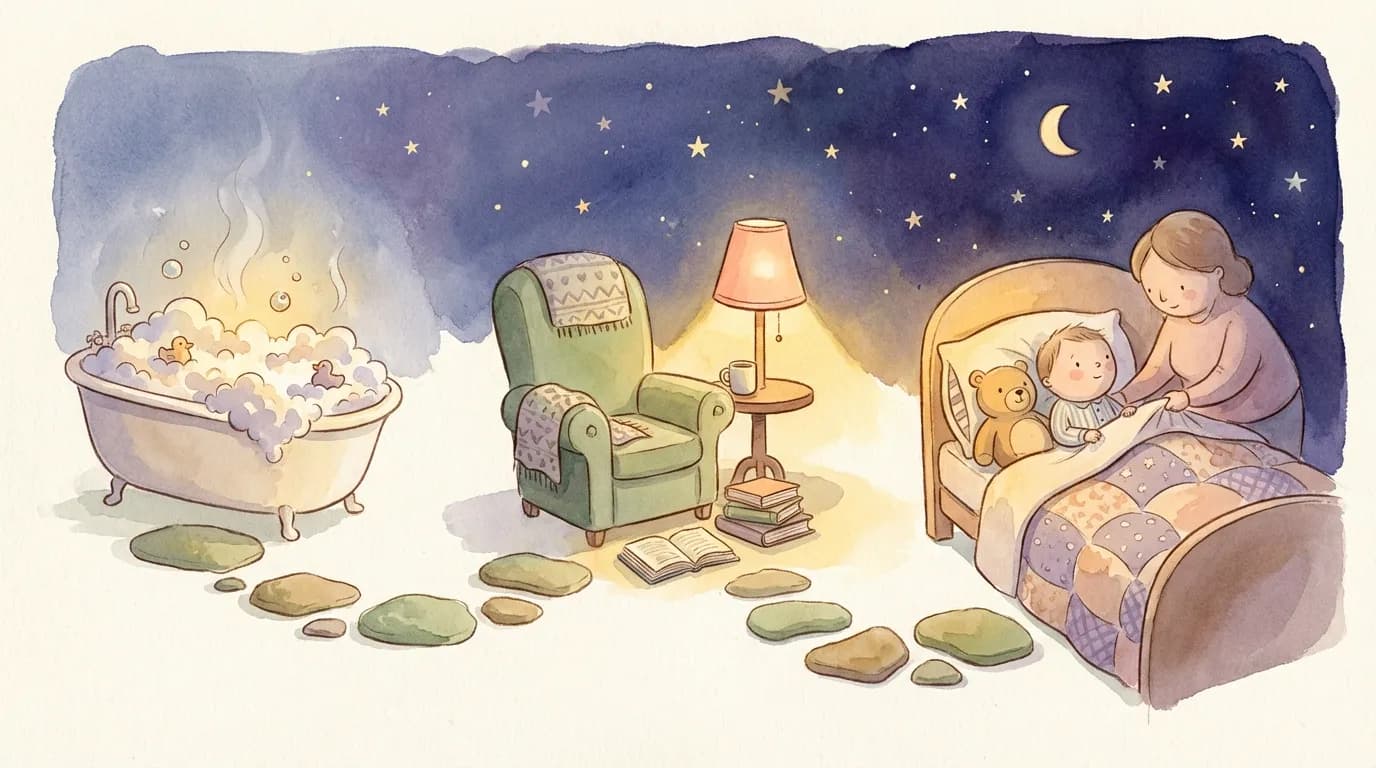 Illustration for bedtime routine