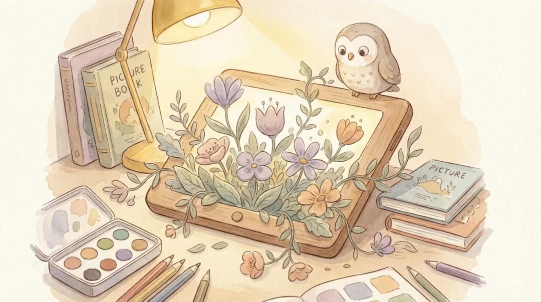 Illustration for story-based wellbeing apps